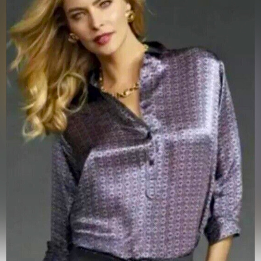 100% silk purple/green